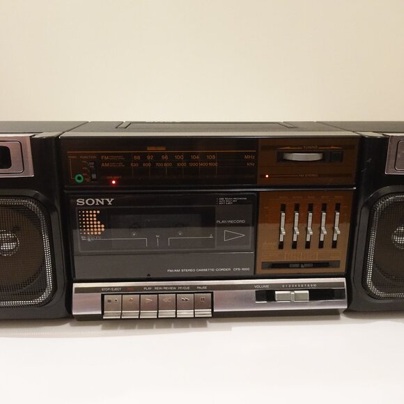 Vintage Sony CFS-1000 Stereo Cassette Recorder AM/FM Radio Boombox - Picture 5 of 14